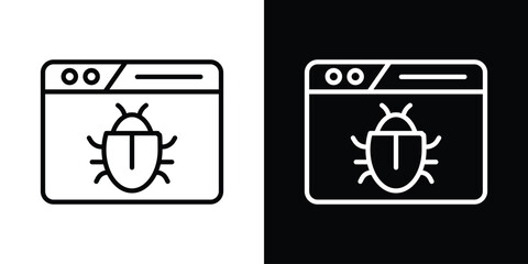Bug icon. Simple element illustration. outline and flat symbol design