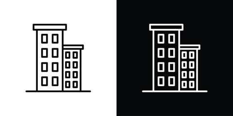 Building icon. Simple element illustration. outline and flat symbol design