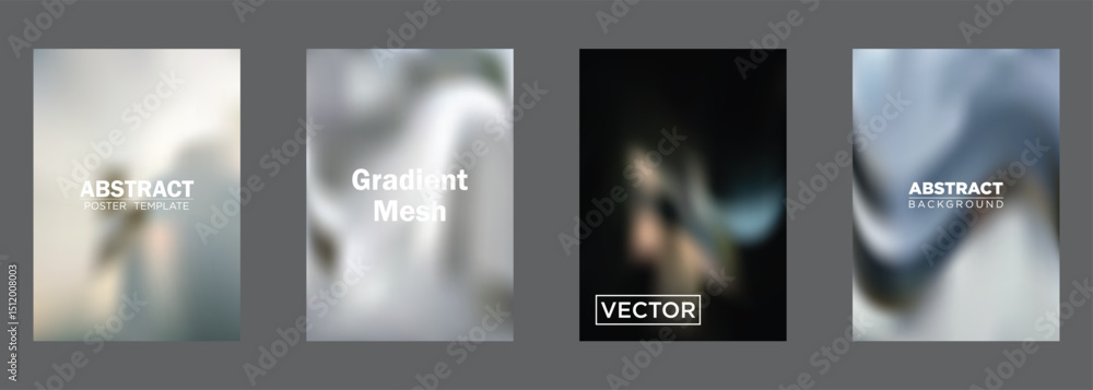 Poster abstract gradient mesh backgrounds poster templates and vector designs