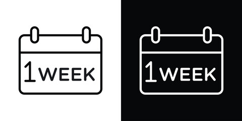Calendar week icon. Simple element illustration. outline and flat symbol design
