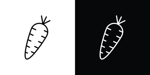 Carrot icon. Simple element illustration. outline and flat symbol design