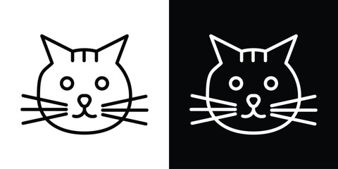 Cat icon. Simple element illustration. outline and flat symbol design
