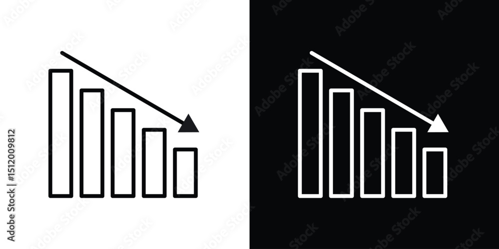 Poster Chat arrow down icon. Simple element illustration. outline and flat symbol design