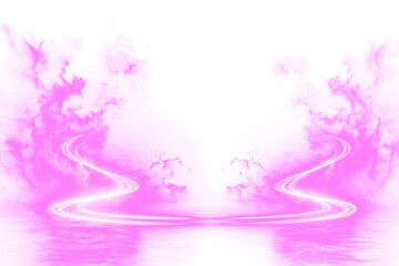 Purple Portal with Smoke Illustration and Magical Effect isolated on a Transparent Background