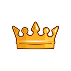 Royal Golden Crown icon sign emblem illustration vector