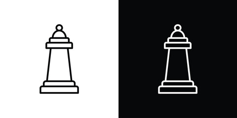 Chess queen icon. Simple element illustration. outline and flat symbol design