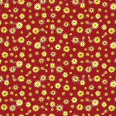 red background with stars