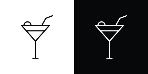 Citrus Glass icon. Simple element illustration. outline and flat symbol design