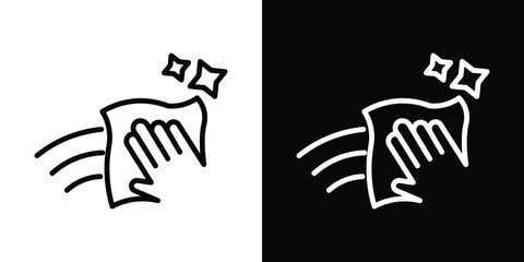 Obraz premium Clean icon. Simple element illustration. outline and flat symbol design