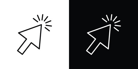 Fototapeta premium Click icon. Simple element illustration. outline and flat symbol design