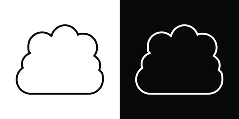 Cloud icon. Simple element illustration. outline and flat symbol design