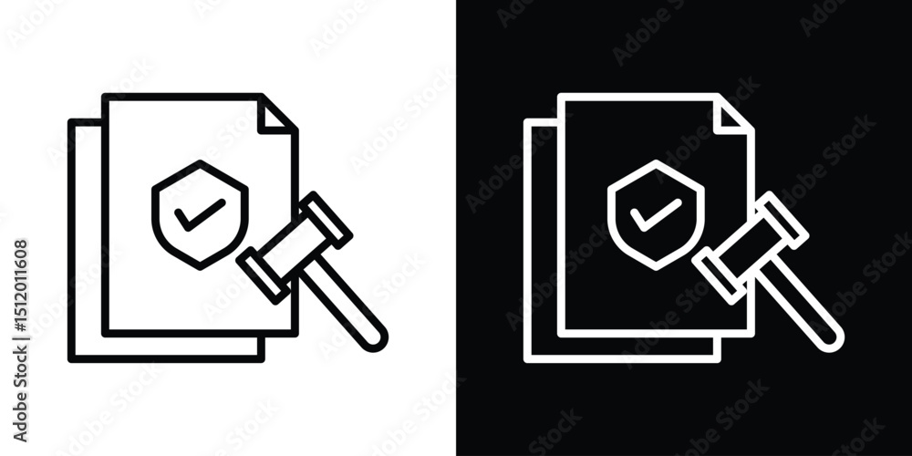 Poster code of conduct icon. simple element illustration. outline and flat symbol design
