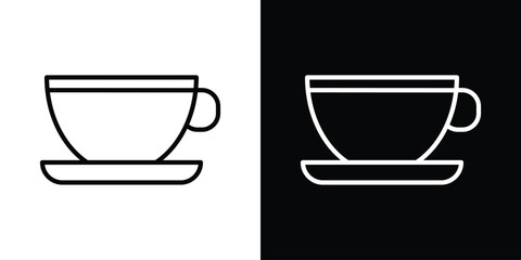 Coffee icon. Simple element illustration. outline and flat symbol design