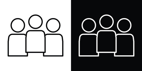 Community icon. Simple element illustration. outline and flat symbol design