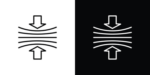 Compress icon. Simple element illustration. outline and flat symbol design