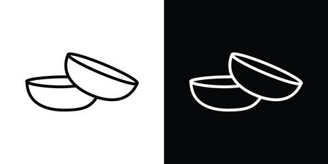contact lenses icon. Simple element illustration. outline and flat symbol design