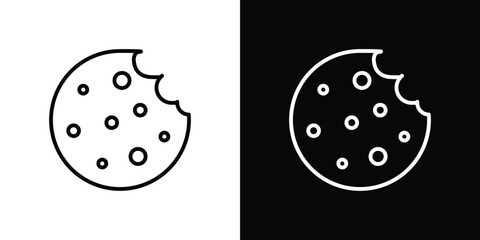 Cookie icon. Simple element illustration. outline and flat symbol design