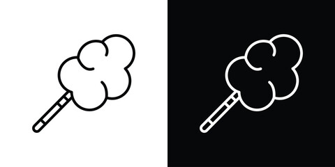 Cotton Candy icon. Simple element illustration. outline and flat symbol design