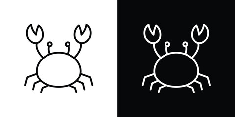 Crab icon. Simple element illustration. outline and flat symbol design
