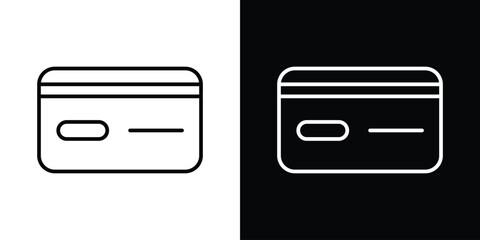 Obraz premium Credit card icon. Simple element illustration. outline and flat symbol design