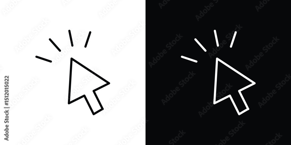 Poster cursor icon. simple element illustration. outline and flat symbol design