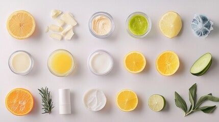 Organized skincare routine steps displayed in order