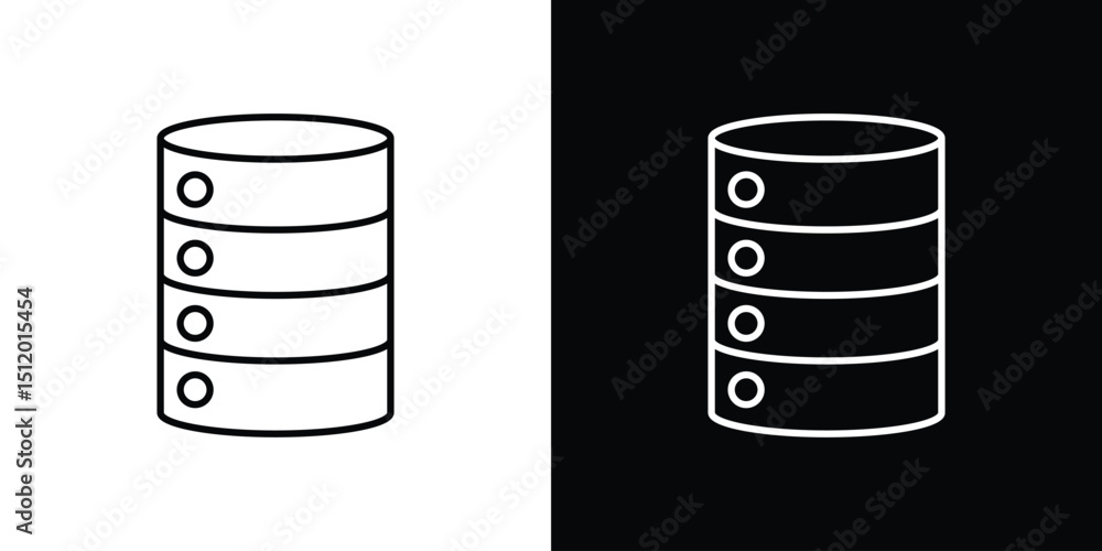 Poster database icon. simple element illustration. outline and flat symbol design