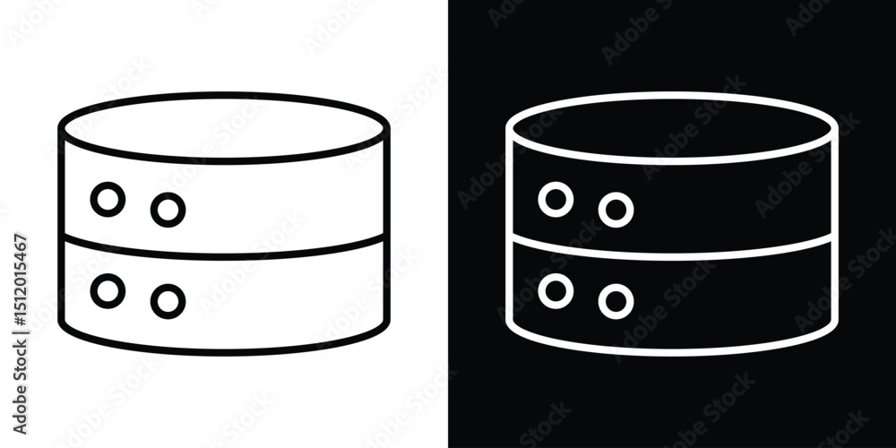 Poster database icon. simple element illustration. outline and flat symbol design