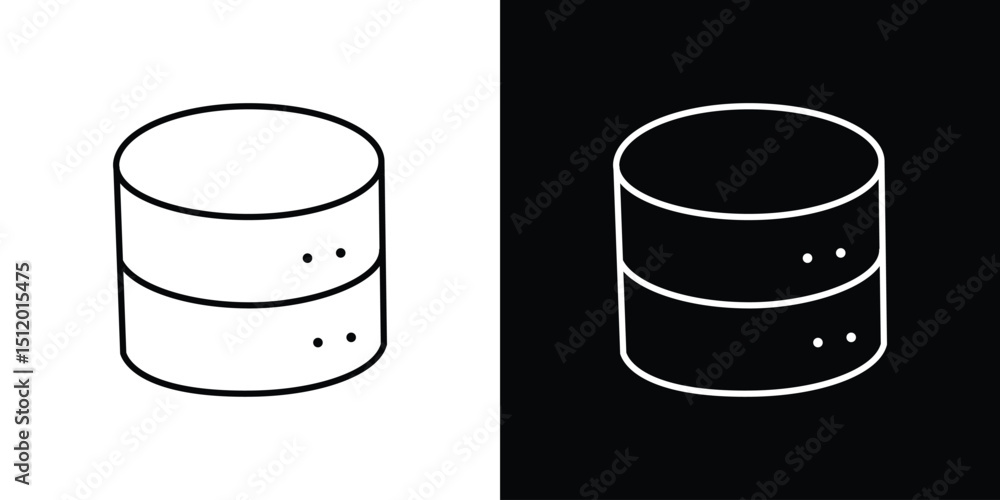 Poster database icon. simple element illustration. outline and flat symbol design