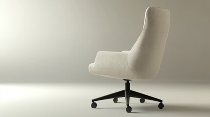 Elegant Beige Office Chair: Modern Design & Comfort