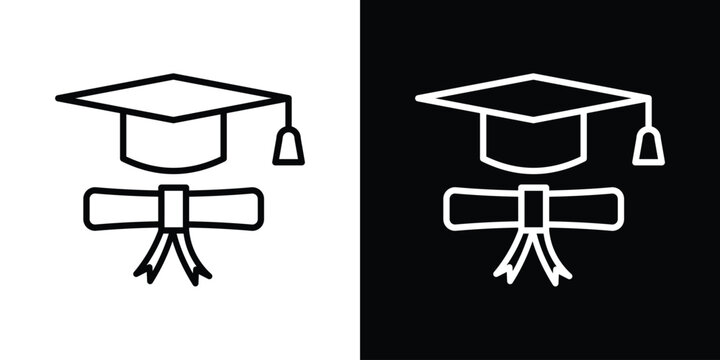 Degree icon. Simple element illustration. outline and flat symbol design