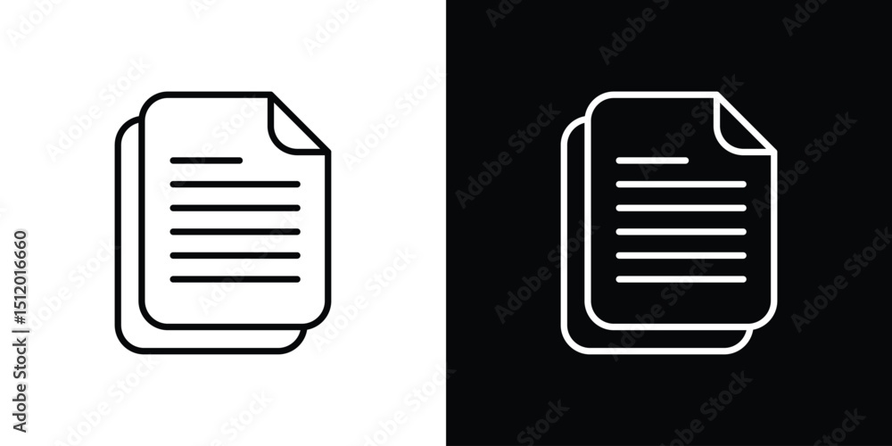 Poster document icon. simple element illustration. outline and flat symbol design