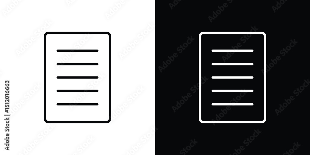 Poster document icon. simple element illustration. outline and flat symbol design