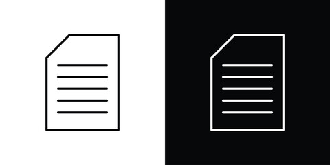 Document icon. Simple element illustration. outline and flat symbol design