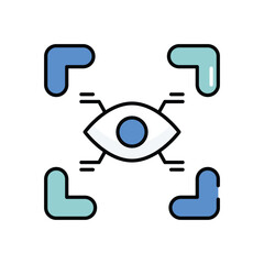 Eye Tracking vector icon stock illustration