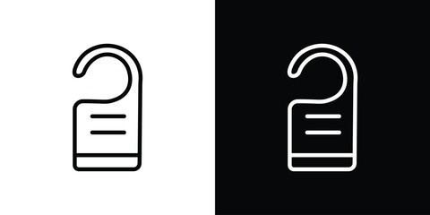 Door hanger icon. Simple element illustration. outline and flat symbol design