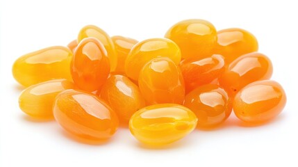 Fototapeta premium A Pile of Polished Yellow Carnelian Stones