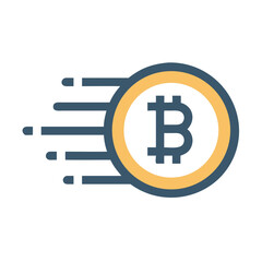 Fototapeta premium Bitcoin Logo Icon – Cryptocurrency Symbol Vector Illustration