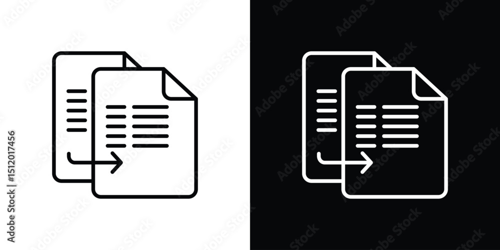 Poster duplicate icon. simple element illustration. outline and flat symbol design