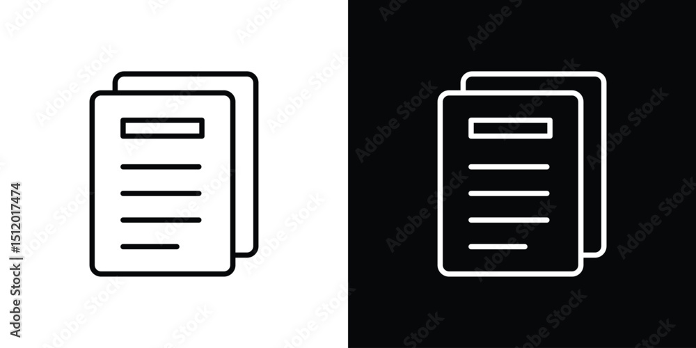 Poster duplicate icon. simple element illustration. outline and flat symbol design