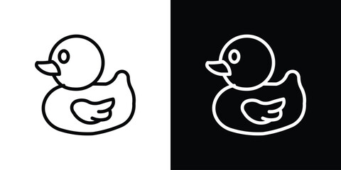Duck icon. Simple element illustration. outline and flat symbol design