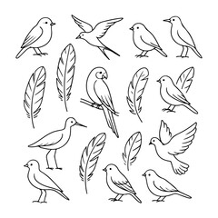 Obraz premium vector seamless pattern with birds