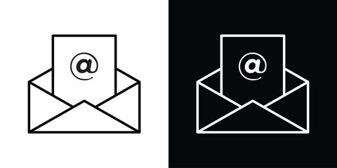 Email icon. Simple element illustration. outline and flat symbol design