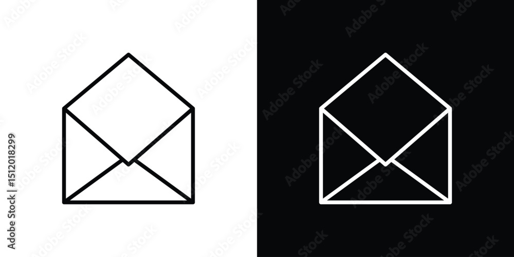 Aufkleber envelope icon. simple element illustration. outline and flat symbol design