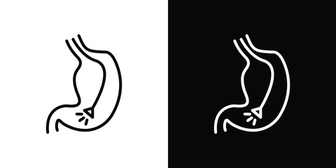 Endoscopy icon. Simple element illustration. outline and flat symbol design