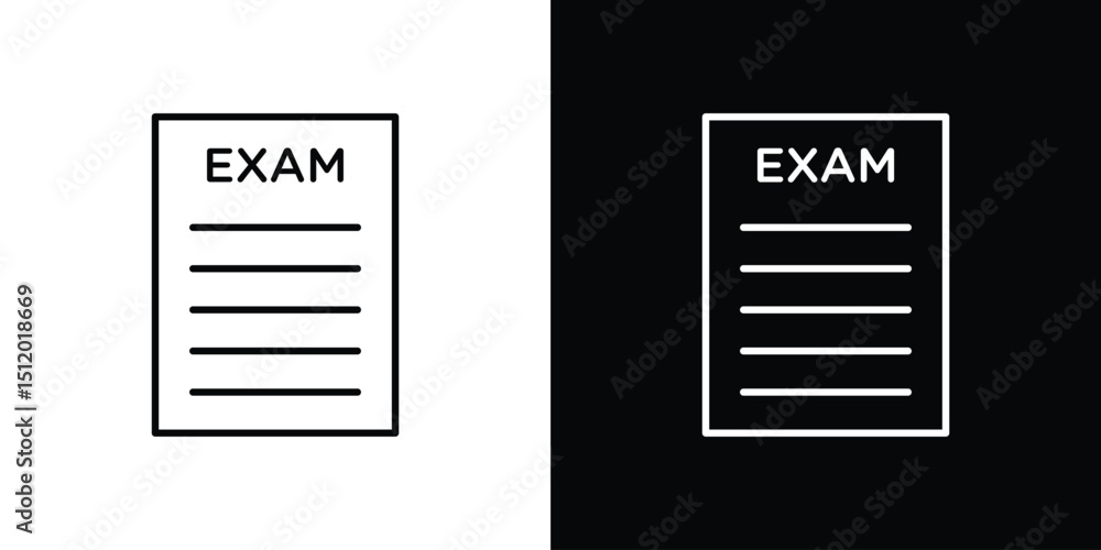Poster exam icon. simple element illustration. outline and flat symbol design