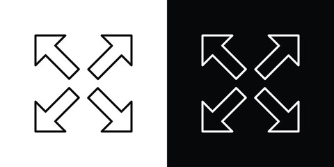 Expand icon. Simple element illustration. outline and flat symbol design