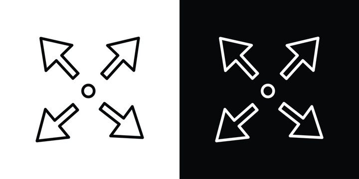 Expand icon. Simple element illustration. outline and flat symbol design