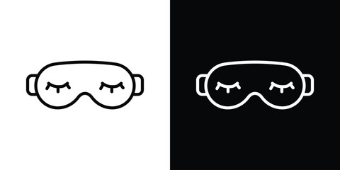 Eye mask icon. Simple element illustration. outline and flat symbol design
