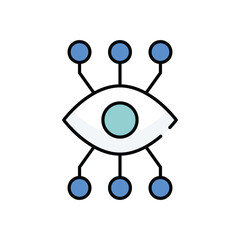 Cyber Eyes vector icon stock illustration
